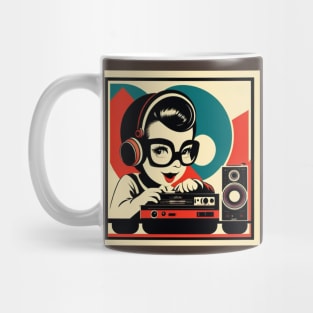 Vintage Vinyl Geek Kid Mug
